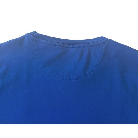 Calvin Klein Shirt Men’s Med Short Sleeve Liquid Touch Casual Crew Poseidon Blue - Picture 11 of 16